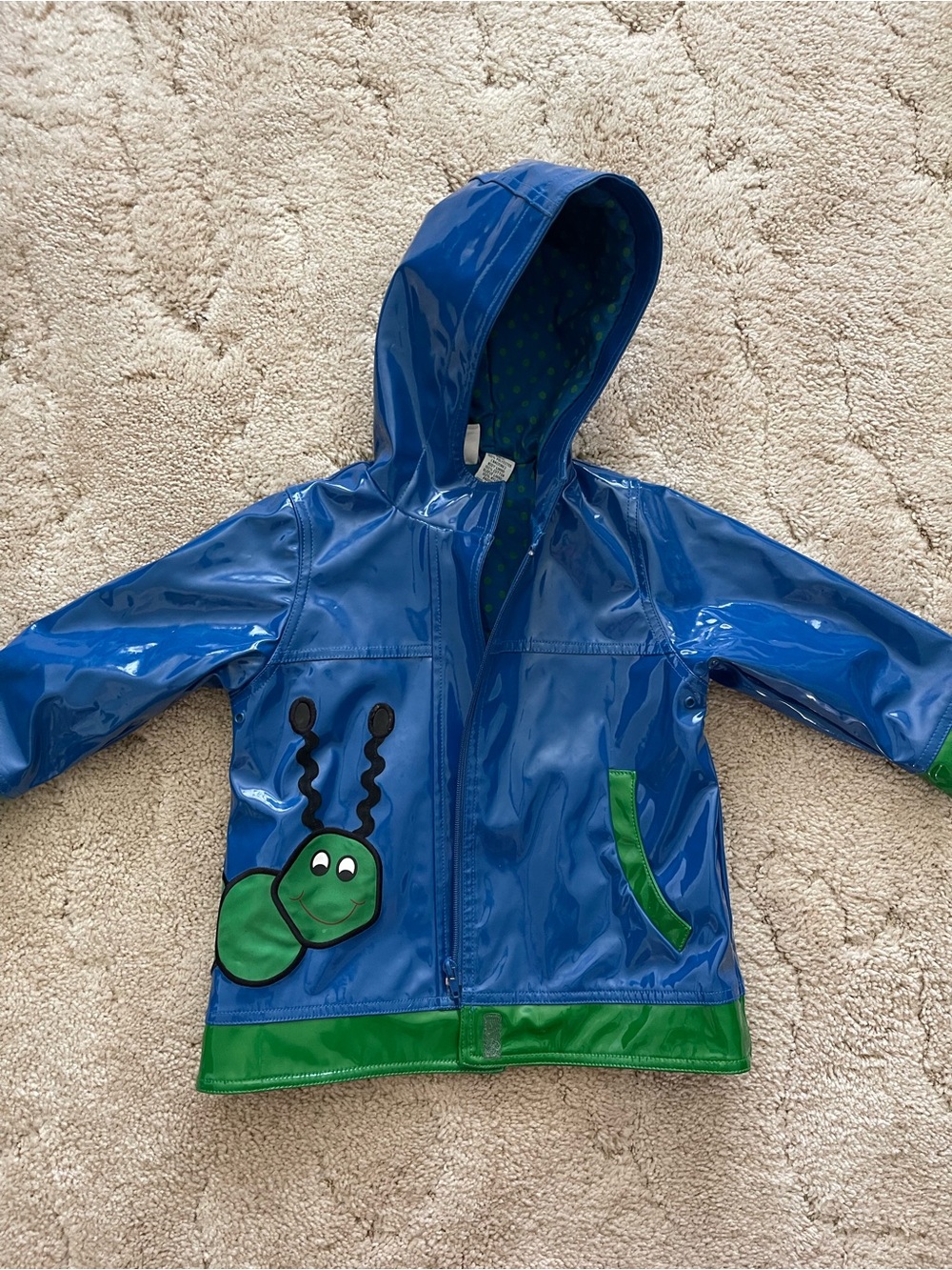 Circo Blue Jacket with Green Polka Dots